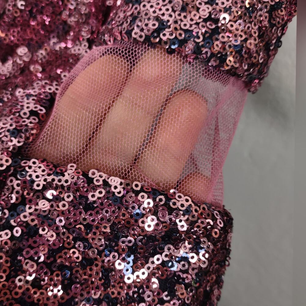 Dear Moon Ombre Sequin Sleeveless Bodycon Sheath Dress Size 7 Flawed - Picture 9 of 16